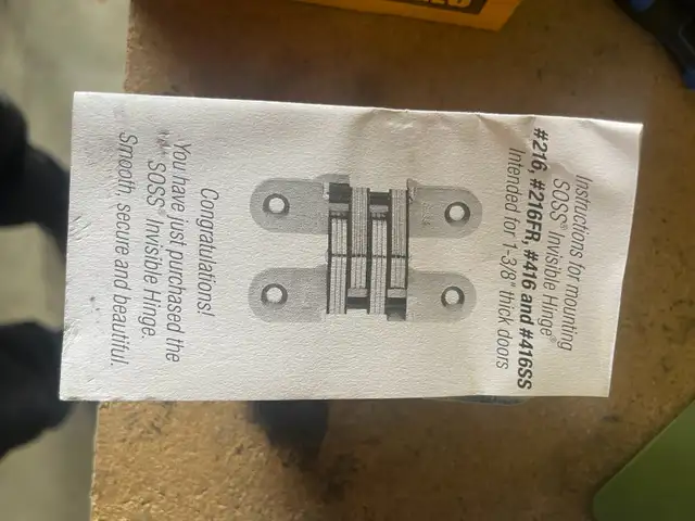 SOSS Hidden Hinges in Hardware, Nails & Screws in Edmonton - Image 2
