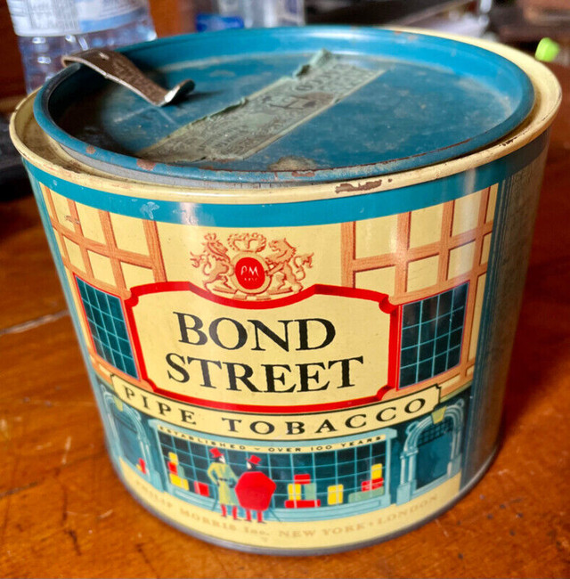 Vintage  Philip Morris Bond Street Pipe Tobacco Tin w Lid in Arts & Collectibles in Mississauga / Peel Region