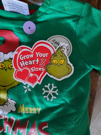 Baby 3-6 month christmas shirt and pants  with grinch. Brand new