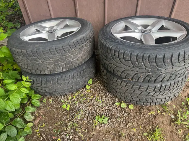 VW 18 inch Rims and winter tires  in Tires & Rims in Hamilton - Image 3