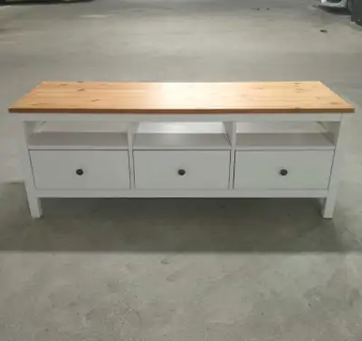 IKEA Hemnes TV Bench Television Table Stand Wood Storage Drawers, View more
