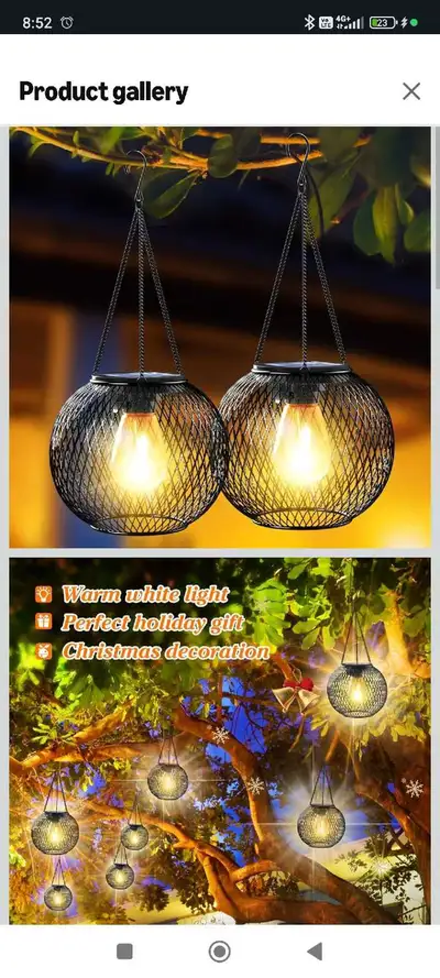 Solar Lanterns Outdoor, Upgraded Solar Lights Outdoor Waterproof, View more