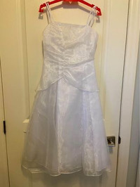 Lily Kids Communion Dress - size 8 with shawl, veil and tiara.