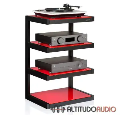 Norstone ESSE 4 Glass Shelf Hifi Audio Rack (Each) *Red, View more