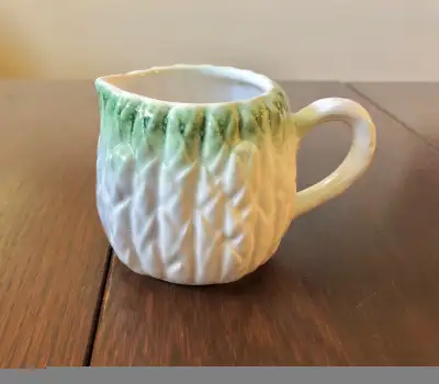 Vintage Creamer White Green Asparagus Kitchen Cream Milk Serving, View more