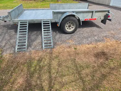 For sale 6x12 utility/ atv trailer with ownership in good condition recently just had new tires, has...