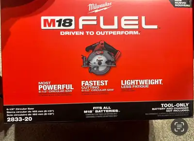Brand new Milwaukee fuel brushless m18 6-1/2 circular saw 2833-2, View more
