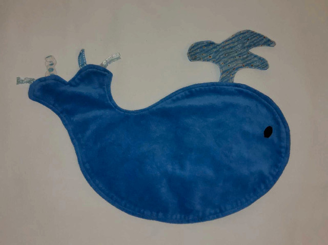 Blue Whale Shaped Baby Security Blanket Lovey Toy with Blow Hole in Toys & Games in Truro - Image 2