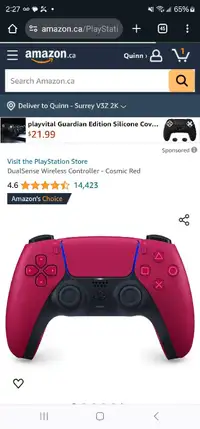 PS5 CONTROLLER - RUBY RED