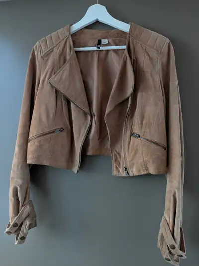 H&M genuine suede jacket size S/M, View more