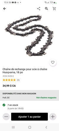 Chaines oregon(20$) de remplacement Voir description