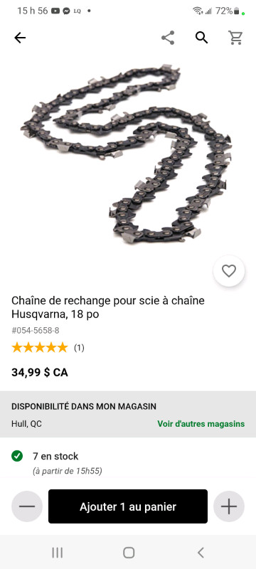 Chaines oregon(20$) de remplacement Voir description dans Outils électriques  à Lac-Saint-Jean