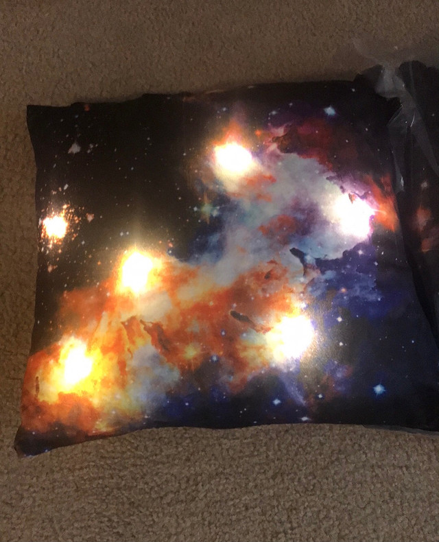 LED light galaxy pillows- new  in Home Décor & Accents in Belleville - Image 2