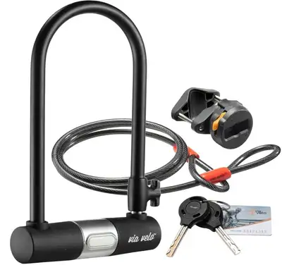 Bike Lock for 2 Bikes with Cable Heavy Duty Hard Steel, View more