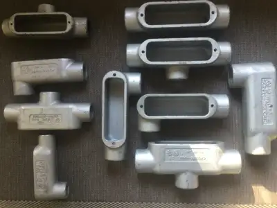 LB junction boxes.  Crouse-Hinds Eaton.  1”, 3/4” & 1/2” Feraloy, View more
