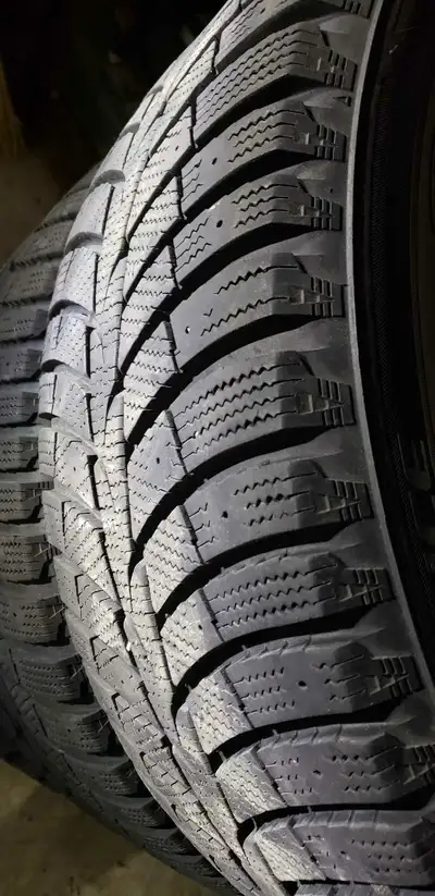 Snow Tires on steel wheels. 5 X 120 .. 5 bolt with Tire Pressure Monitors. Fits Acura and BMW. (They...