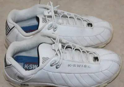 These are white runners that are equieed with Quick Laces that allow them to slide on like a slipper...