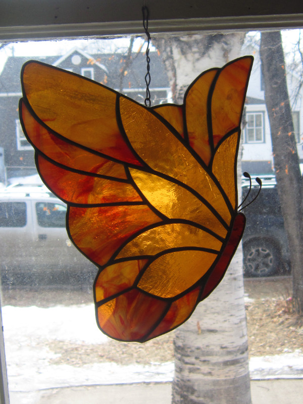 Stained Glass ~ Butterfly ~ Window Hanger in Arts & Collectibles in Winnipeg - Image 2