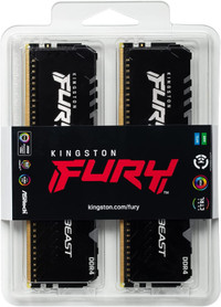 Kingston 32GB (2x16Gb) 3200MHz DDR4 CL16 DIMM Fury Beast RGB