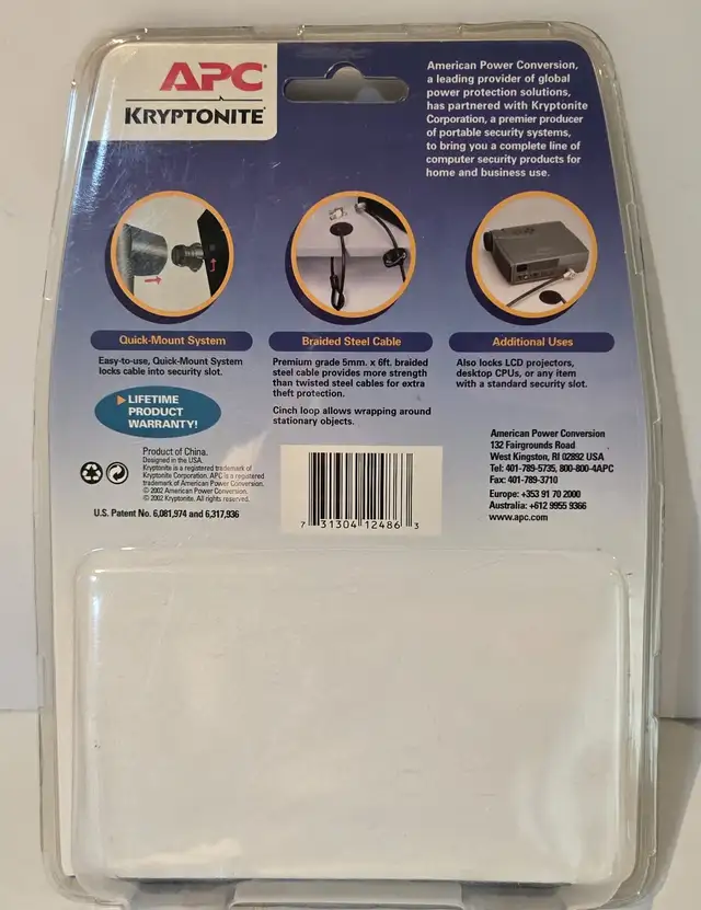 APC Kensington - Laptop Security Cable462790257835386881