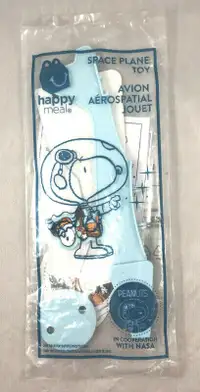 SNOOPY Space Plane Toy Peanuts McDonalds NASA 2019 HappyMeal $10
