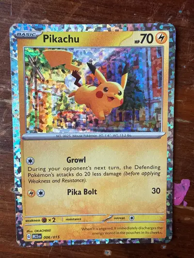 Pokémon Pikachu 006/015 Foil Trading Card, View more