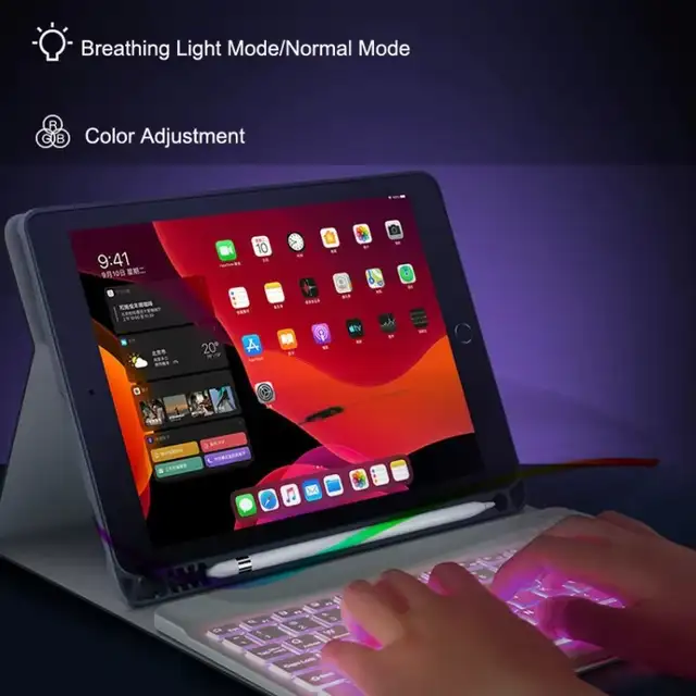 ⌨️ 10‐Inch RGB Backlit Bluetooth Keyboard in Mice, Keyboards & Webcams in Mississauga / Peel Region - Image 5