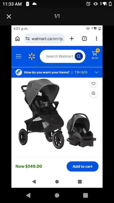 Evenflo Jogging Stroller and Car Seat Travel System, View more