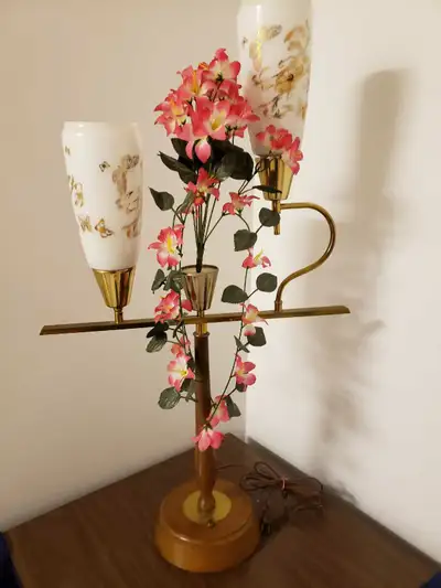 Vintage dual table lamp, View more