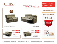 Genuine Top Grain leather reclining sofa & Loveseat