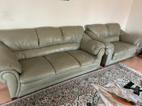 Natural leather sofa, couch, good conditions