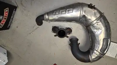 Big Jaws pipe & Y pipe for 800cc Arctic Cat C tec with factory pipe heat shield installed. Huge perf...