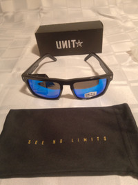 Unit Primer Polarised Sunglasses - Black-Blue Mirror