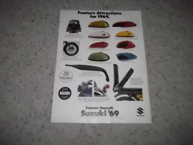 1969  Suzuki Motorcycle  Brochure   4 page original.. in Other in City of Toronto - Image 3