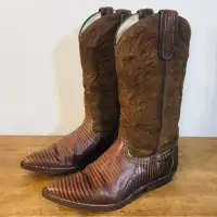 Vintage leather cowboy boots
