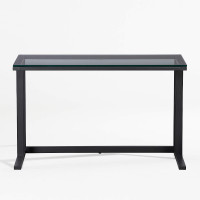 Crate & Barrel Glass top Pilsen Desk in Graphite - Like New