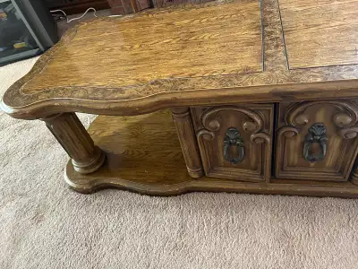 Vintage coffee table solid wood unique, View more