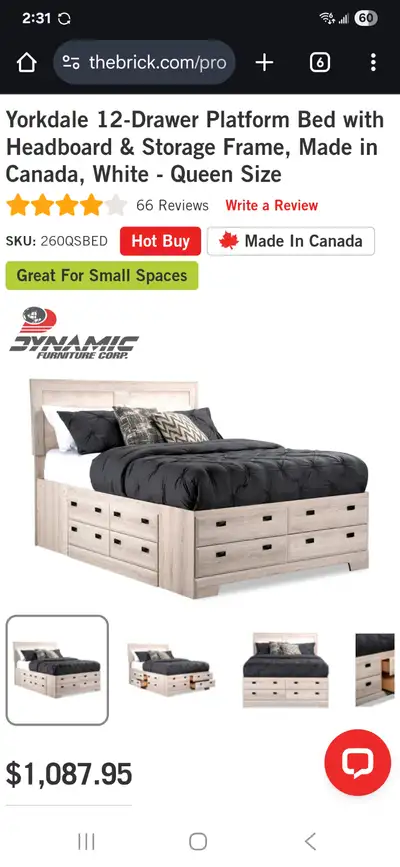 Double bed frame with 12 drawer brand new, View more