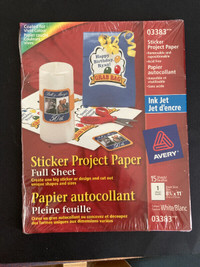 New Avery Ink Jet Sticker Project Paper  Unopened