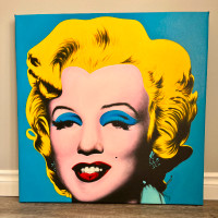 "Andy Warhol" Marilyn Monroe Wrapped Canvas Pop Art (30"x30")