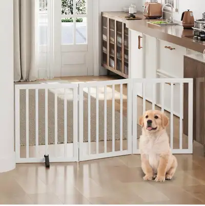 Freestanding Foldable Dog Gate - , View more
