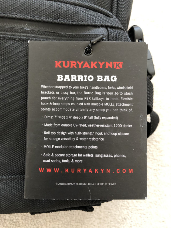 ★ BRAND NEW ★ Kuryakyn 5219 Barrio Bag Harley Motorcycle Luggage in Motorcycle Parts & Accessories in Oakville / Halton Region - Image 4