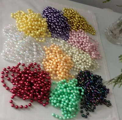 Twelve strings of mini bead garland, View more