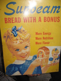 Sunbeam Bread tin sign