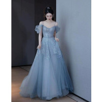 Elegant Blue Prom Dress