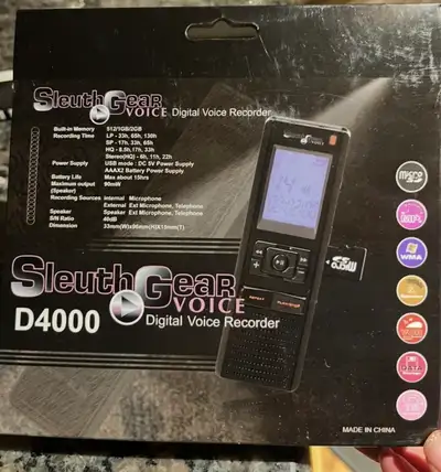 SleuthGear D4000 Digital Voice Recorder, View more