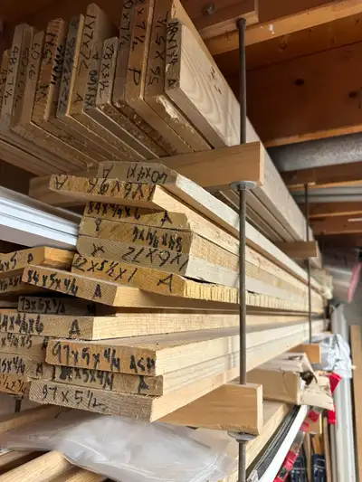 MOSTLY HARDWOOD BOARDS (ASH, OAK, MAPLE, ETC.)... SOME PINE, BASSWOOD AS WELL MOSTLY 1 INCH THICK BY...