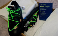 Nike Off-White Bazer Low 77 Black-Electro Green sz 11.5 NEW