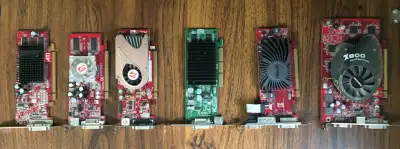 6 x Retro Graphics Cards Bundle – NVIDIA & ATI (DVI/HDMI/VGA), View more