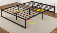 14 Inch Metal Platform Bed Frame, Full/Double